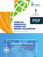 Scheme For Promotion of Academic and Research Collaboration: Website: HTTP://WWW - Sparc.iitkgp - Ac.in