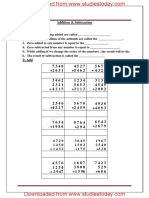CBSE Class 3 Mathematics - Addition & Subtraction PDF