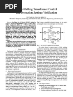 Phase-Shifting Transformer Control and Protection Settings Verification