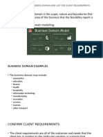 Describe The Client Business Domain and List The Client Requirements