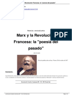 Marx y La Revoluci N Francesa La Poes A Del Pasado - A13124