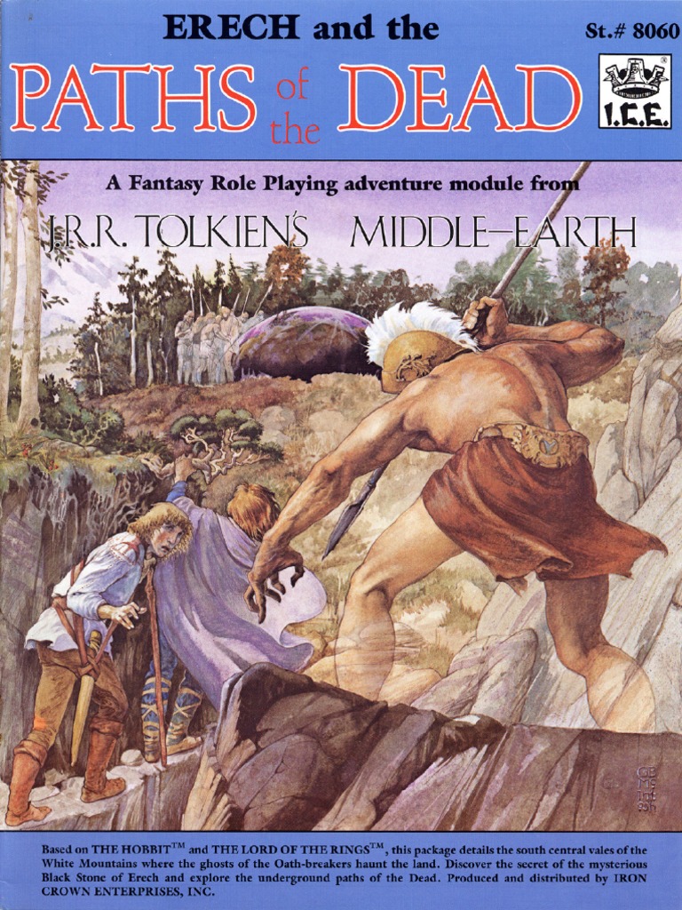 Erech And The Paths Of The Dead – Supplement MERP #8060 – I.C.E 1985 – Neuf