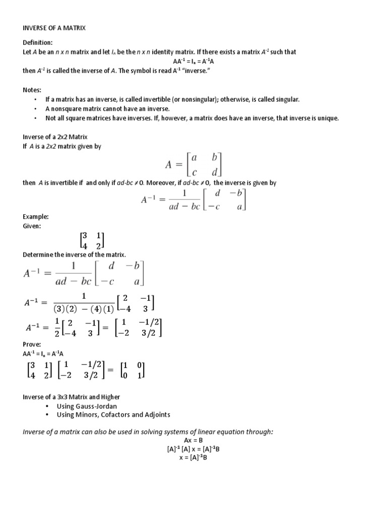 Methods for Finding the Inverse of a Matrix and Their Applications in ...