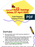 Materi Kuliah Sosiologi (Selasa, 07 April 2020) PDF