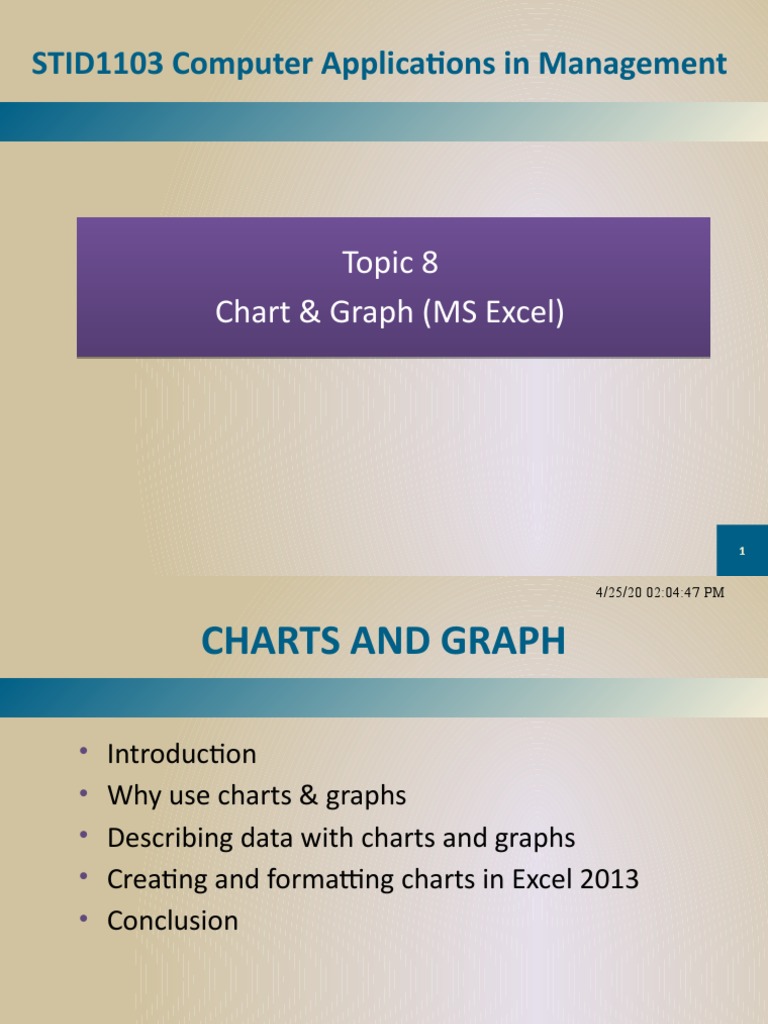 STID1103 Computer Applications in Management: Topic 8 Chart & Graph (MS ...