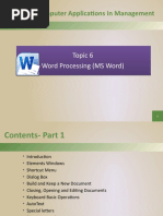 STID1103 Computer Applications in Management: Topic 6 Word Processing (MS Word)