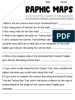 Topographic Maps: Use The Following Hiking Map From Enchanted Rock To Complete The Following Questions