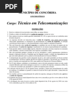 Técnico em Telecomunicações