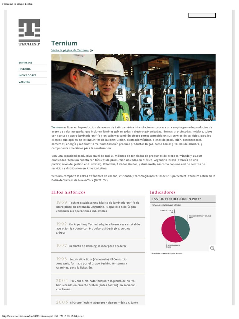Ternium - El Grupo Techint | PDF