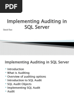 Implementing Auditing in SQL Server SQLSAT74