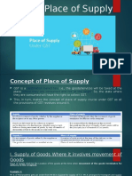 GST - Place of Supply GST - Final