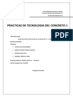 Diseño de mezclas de concreto por el método ACI con F'c=210 kg/cm2