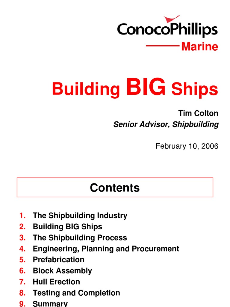 Overview of Shipbuilding Processes | PDF | Shipbuilding | Ships