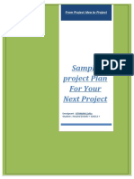 Sample Project Plan For Your Next Project: From Project Idea To Project Proposal