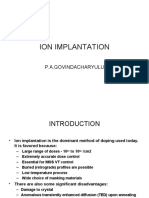 Ion Implantation: P.A.Govindacharyulu