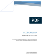 Jennyfer Rodriguez, Regresion Lineal Multiple, Econometria PDF