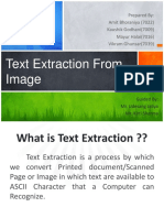 Text Extraction From Image