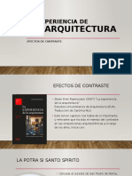 Efectos de Contraste, La Experiencia de La Arquitectura.