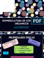 NOMENCLATURA DE COMPUESTOS ORGANICOS-ALCOHOLES