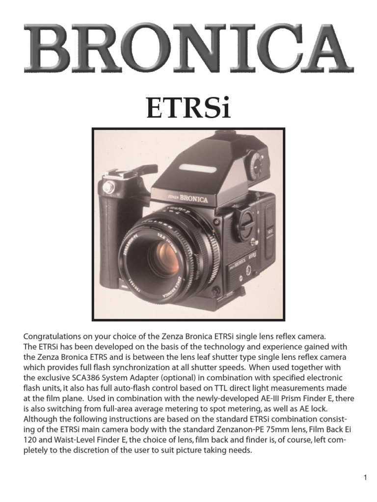 ZENZA BRONICA ETR Si 100mm F4