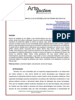 Letramento Digital e Suas Interfaces No Ensino de Línguas PDF