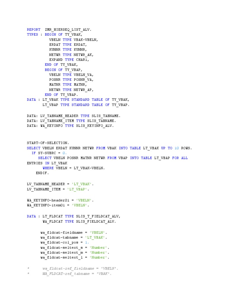 Difference Between Type Table Of And Type Standard Table Of