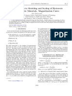 An Approach To Modeling and Scaling of Hysteresis in Magnetic Materials Magnetization Curve