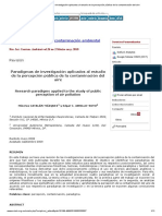 Paradigmas de Investigación Aplicados Al Estudio de La Percepción Pública de La Contaminación Del Aire PDF