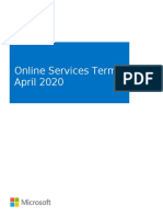 Online Services Terms April 2020: Licensing