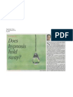 Does Hypnosis Hold Sway