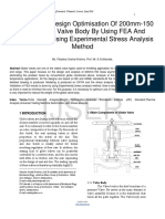 Analysis and Design Optimisation of 200mm 150 Class Globe Valve Body by Using FEA and Validation by Using Experimental Stress Analysis Method