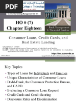 HO#(7) Chap018 Consumer Loans-, Credit Cards-and Real Estate Lending.ppt