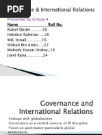 Governance & International Relations: Presented by Group-4