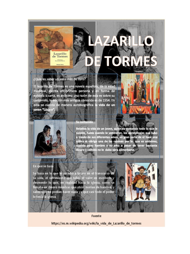 Infografía sobre el Lazarillo de Tormes | PDF | Migraña