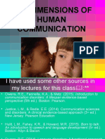 The Dimensions of Human Communication