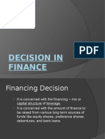 Decision in Finance