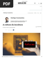 A cultura da incultura