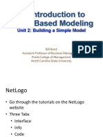 An Introduction To Agent-Based Modeling: Unit 2: Building A Simple Model