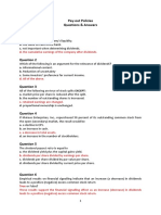 Pay-Out Policies Questions & Answers: D. The Cumulative Earnings of The Company After Dividends