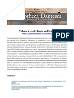 Bibliotheca Dantesca Volume 1 2018 Dante PDF