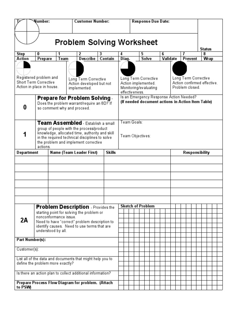 8D Problem Solving Form | PDF | Problem Solving Skills | Applied ...