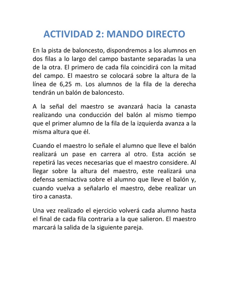 Actividad 2 - Mando Directo | PDF