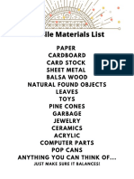 handout - mobile material list