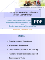 Creating (Or Renewing) A Business Driven L&D Strategy: Andrew Mayo, Professor of Human Capital at