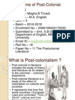 Key Terms of Post-Colonial Studies
