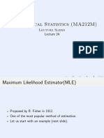 Mathematical Statistics (MA212M) : Lecture Slides
