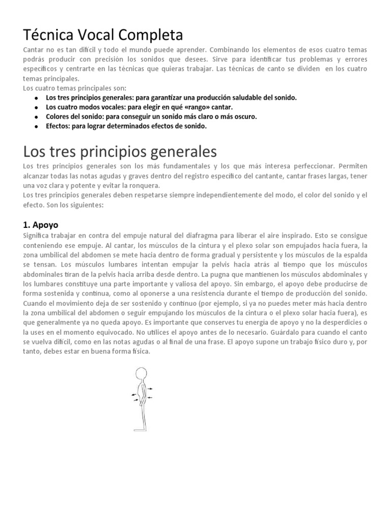 Técnica Vocal Completa | PDF | Vocal | Sonido