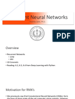 Recurrent Neural Networks: Anahita Zarei, PH.D