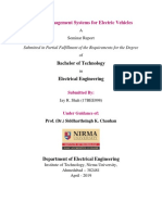 Battery Management Systems For Electric Vehicles: Bachelor of Technology