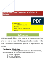 Topics Name: Deep Foundation (Cofferdam & Caisson)